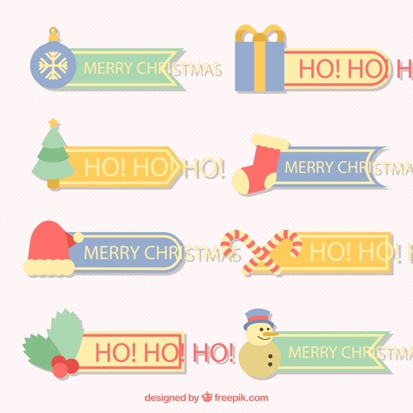 彩色圣诞节标签图片