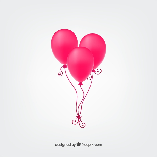 粉色气球束