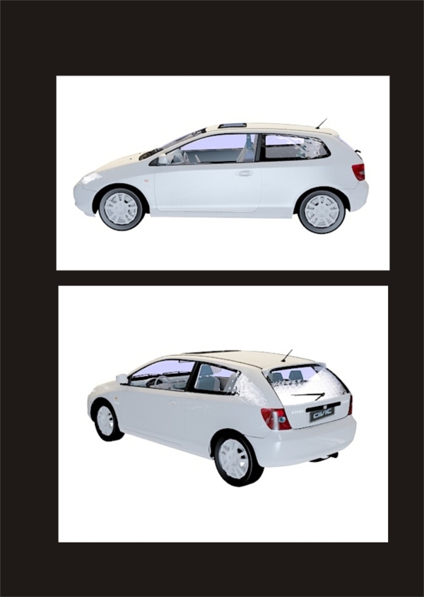 本田微型车3d模型