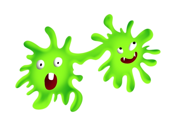 绿色病毒细菌插图