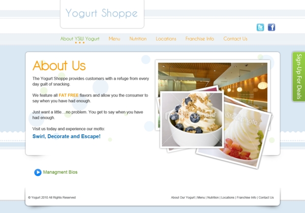 食品网站模板PSD