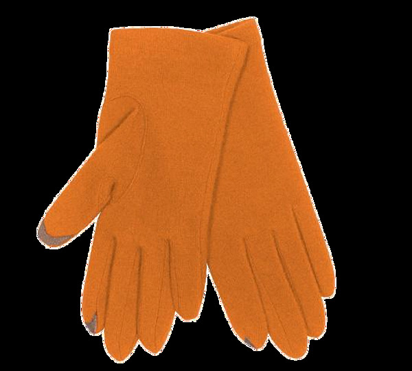 橙色女士手套免抠png透明素材