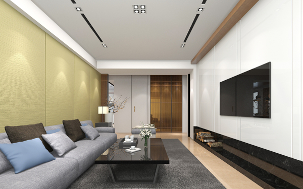 小户型现代简约风格客厅沙发装修效果图