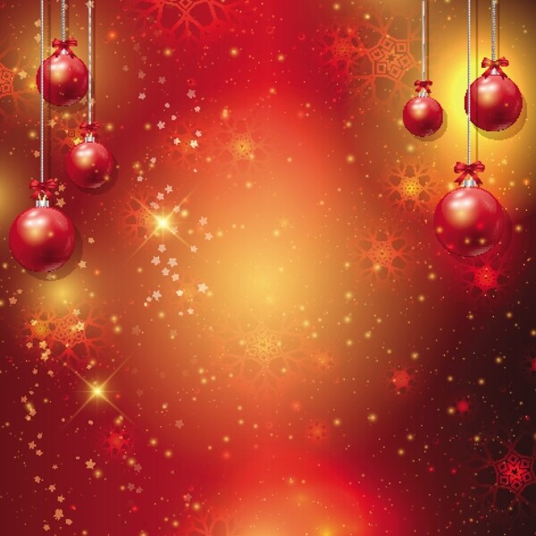 Bokehbackgroundwithhangingbaubles