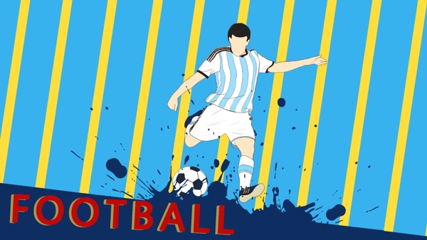 黄蓝竖条横版世界杯背景素材