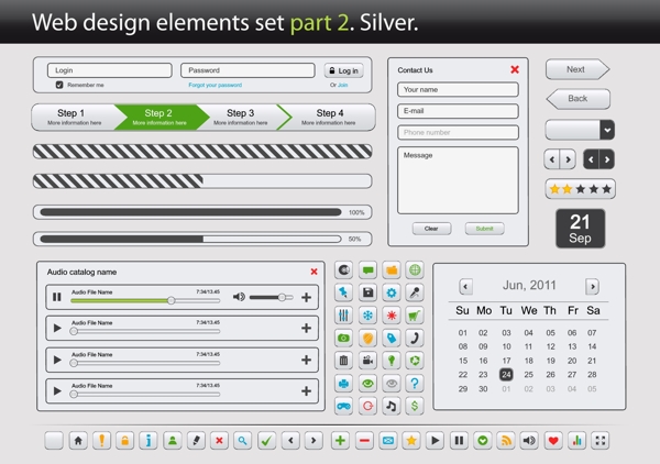Web2的设计元素矢量素材