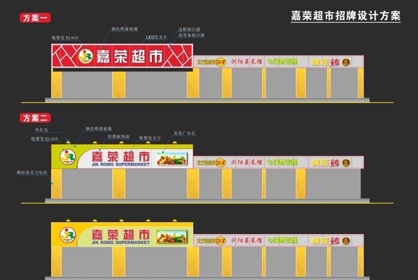 超市招牌效果图图片