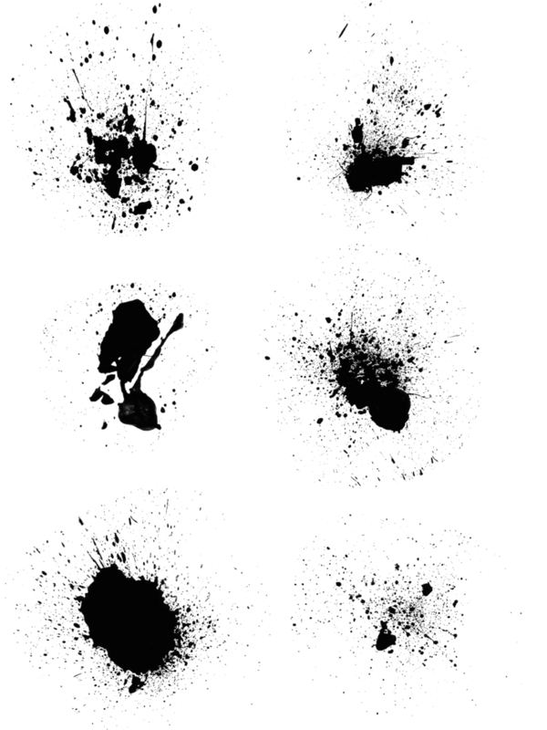 简约中国风复古水墨墨迹泼墨效果元素