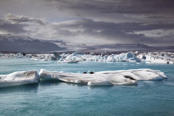 水面上的冰川图片