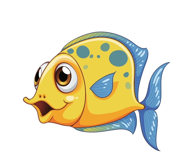 卡通海底鱼类EPS