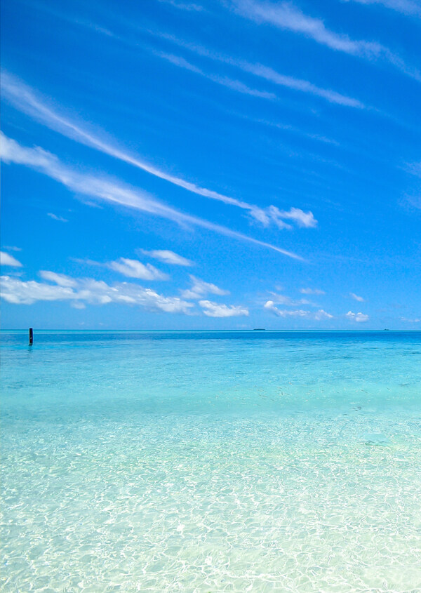 海滩海洋自然天空水