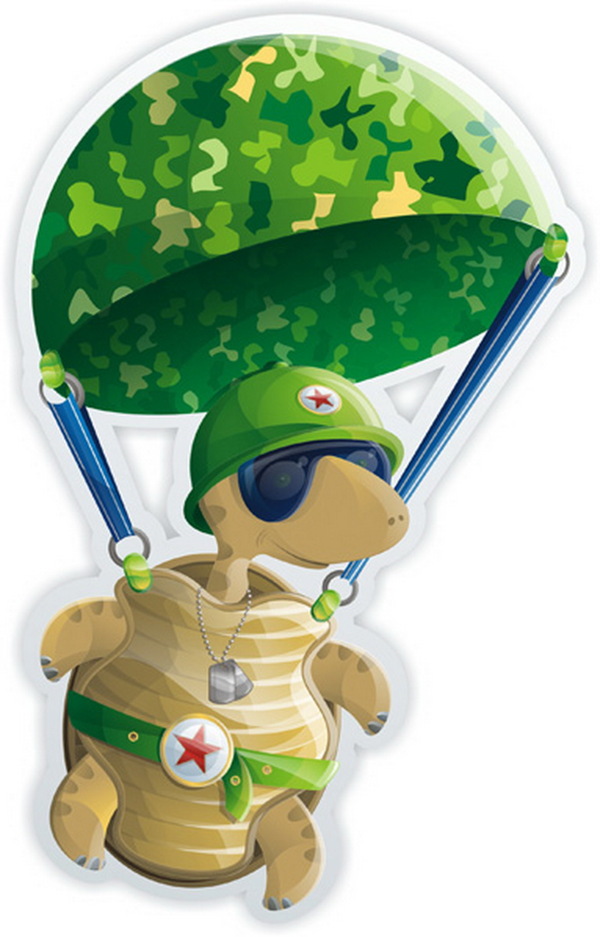 带降落伞绿色军龟