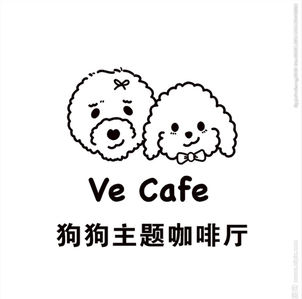 狗狗主题咖啡厅logo图片
