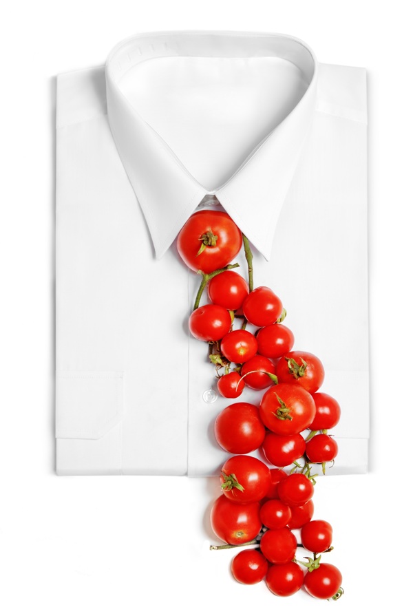西服与西红柿领带图片