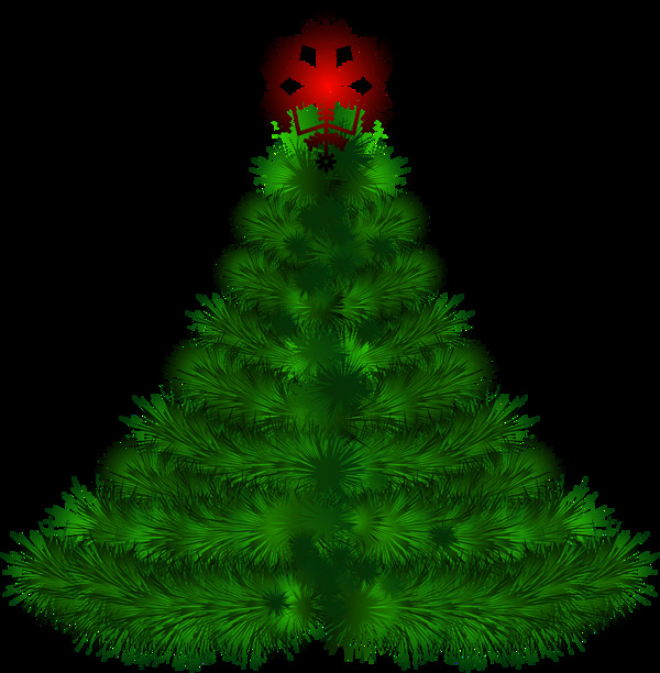 绿色圣诞树元素