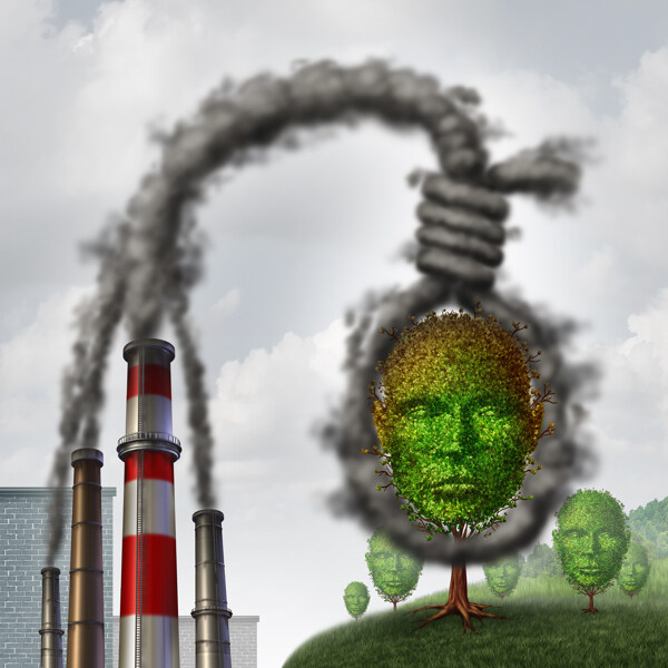 环境概念工业污染绳套