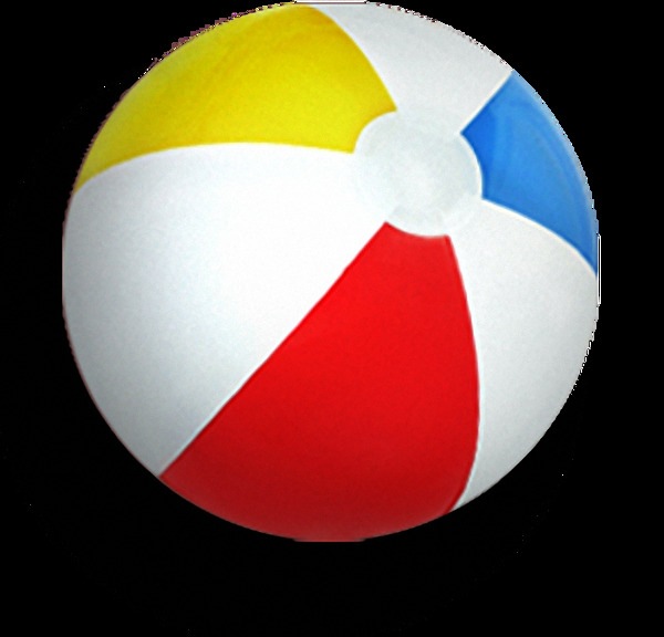 红黄蓝沙滩排球免抠png透明素材