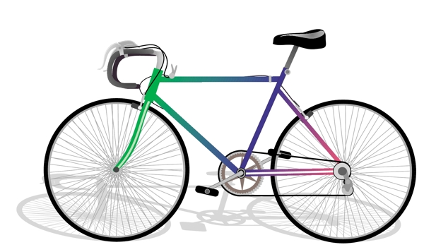 自行车交通工具矢量素材EPS格式0023