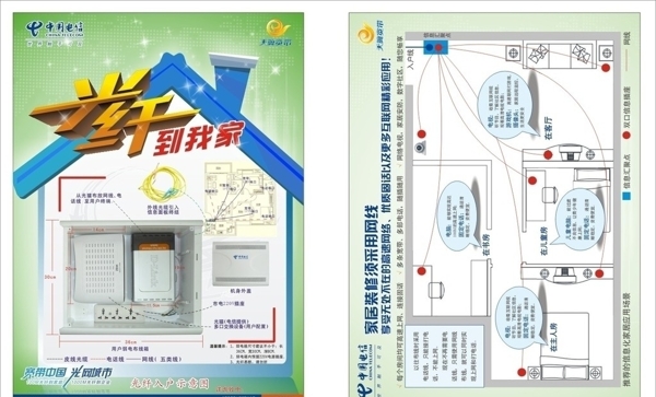 中国电信光纤到户宣传海报图片