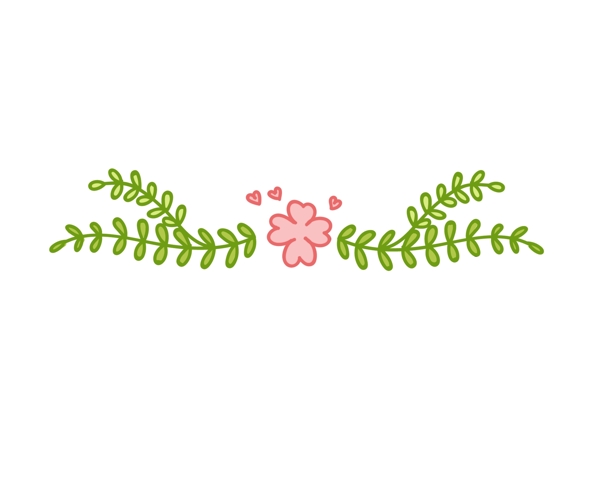 粉色小花藤蔓装饰边框