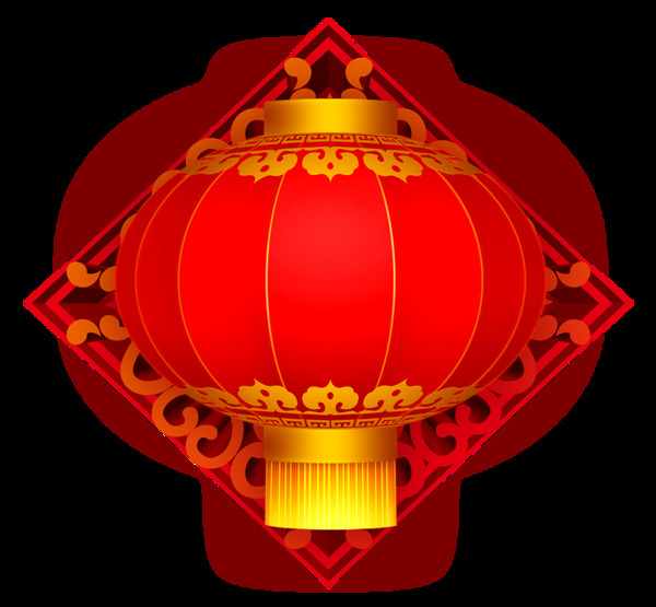 中国风大红灯笼元素
