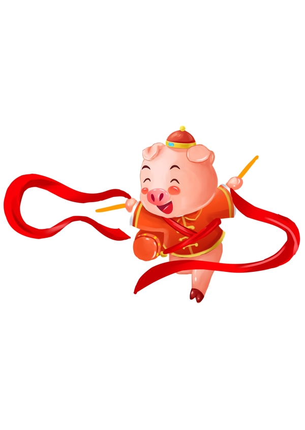 卡通灯笼春节新年小猪