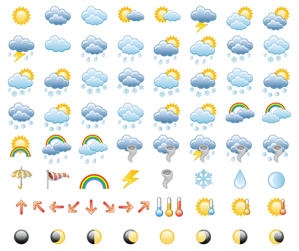 天气预报图标图片