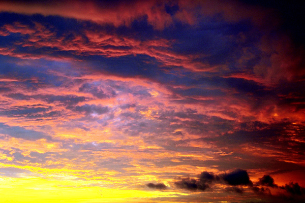 彩霞夕阳天空火烧云云彩云海云朵云大自然广告素材大辞典