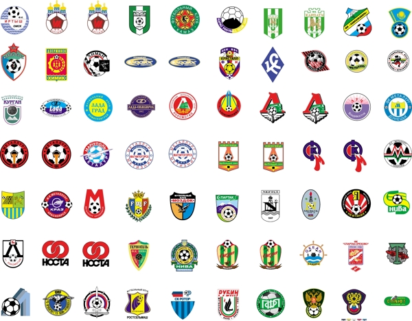 全球2487个足球俱乐部球队标志俄国2图片