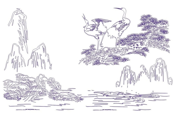 硅藻泥山水天鹅