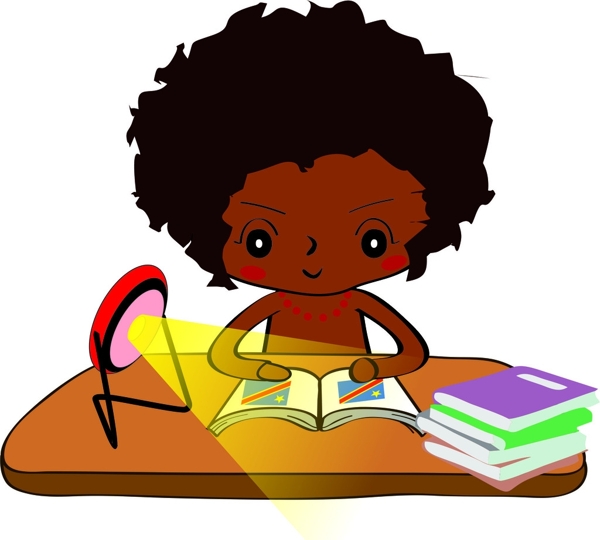读书非洲小孩看书非洲小孩