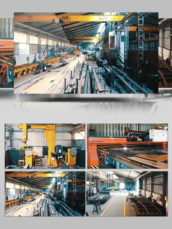 钢铁工厂生产视频素材