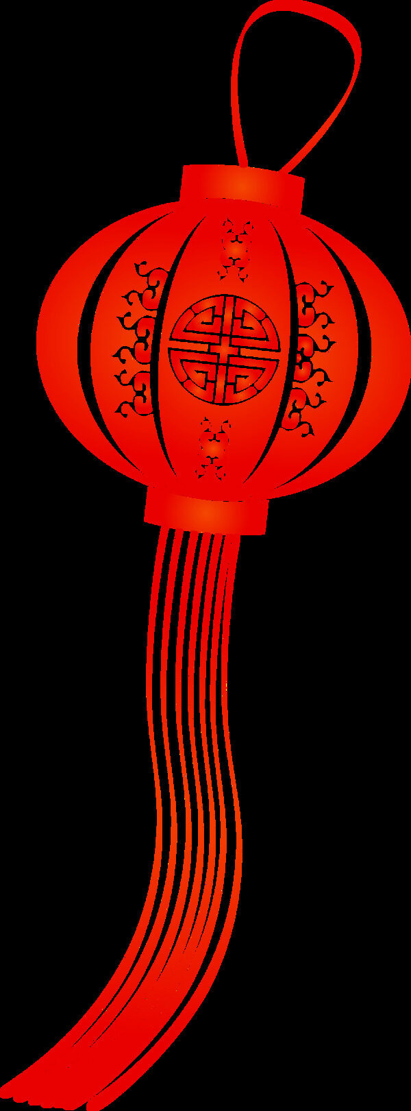 中国风欢度新春红色灯笼节日元素