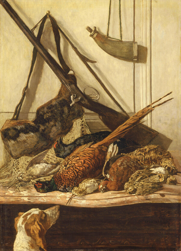 HuntingTrophy1862法国画家克劳德.莫奈oscarclaudeMonet风景油画装饰画
