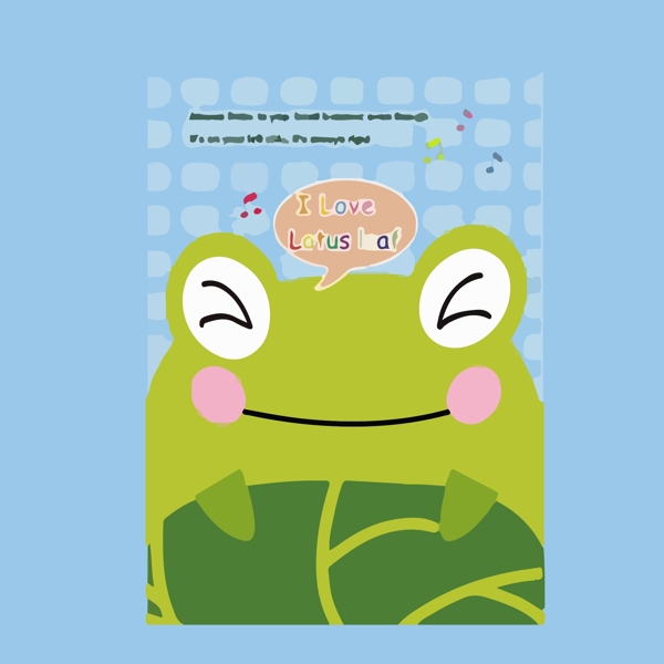 印花矢量图卡通动物青蛙文字免费素材