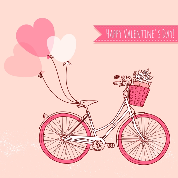 粉红色的自行车