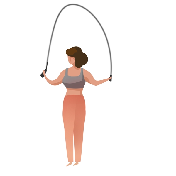 运动跳绳锻炼女士