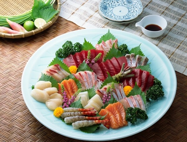 海鮮鱼类菜肴蔬菜碟食物