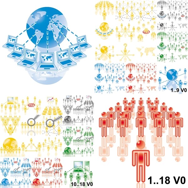 网络主题矢量素材