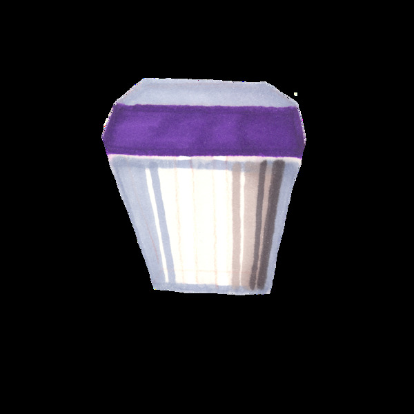 紫色纸杯png透明素材