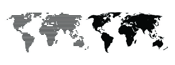 世界地图单色背景
