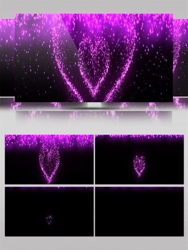 紫色烟花动态视频素材