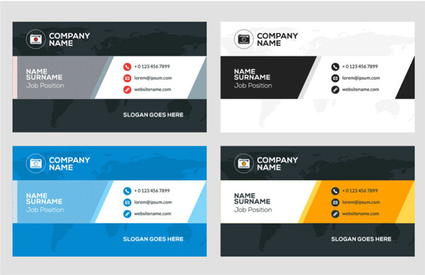 创意商务名片设计矢量图