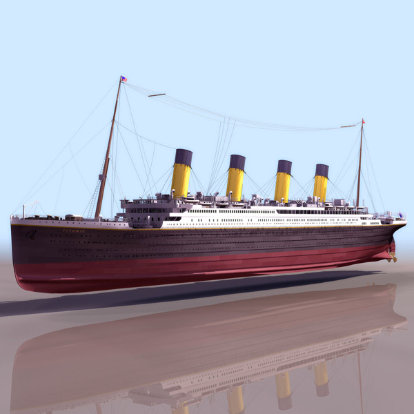 TITANIC船模型018