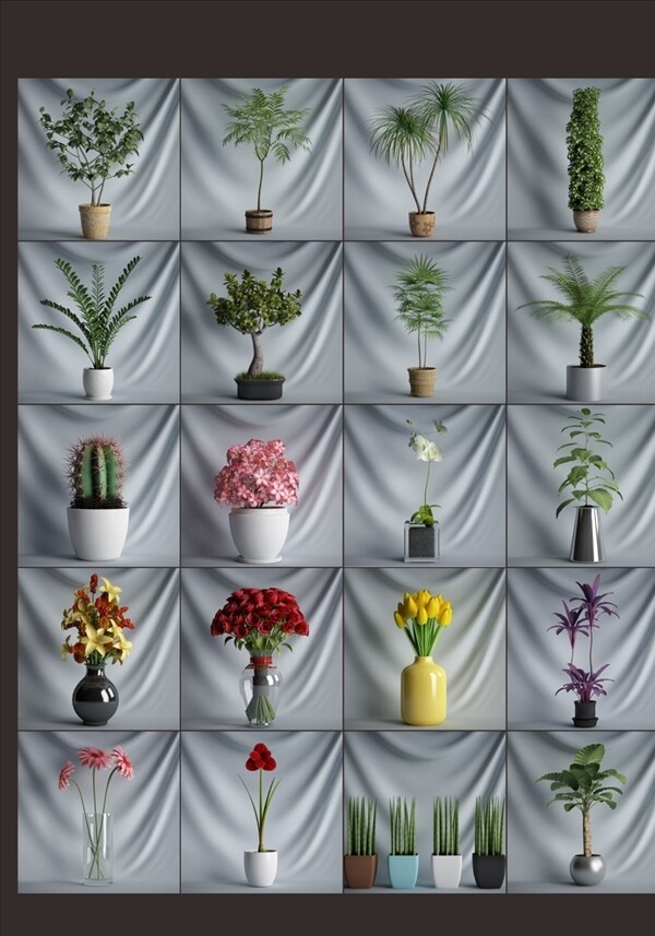 20个高精植物3D模型