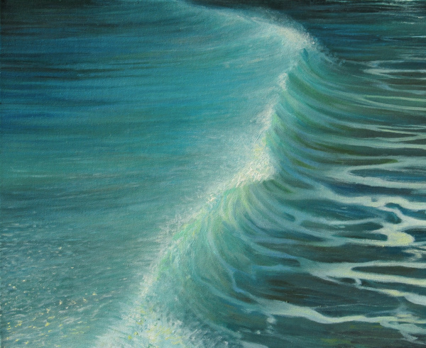 海浪风景油画图片