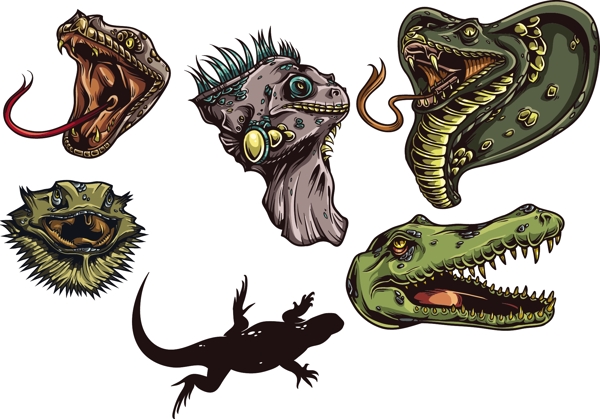 恐龙蛇纹身图案