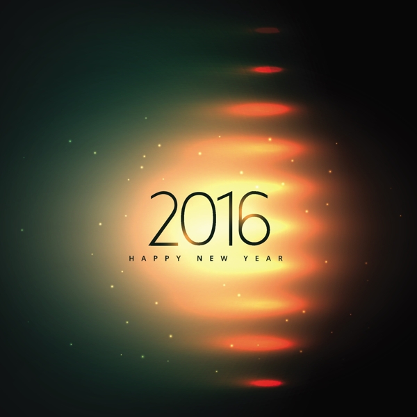 迎接新的2016年的灯