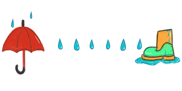 雨滴分割线的插画