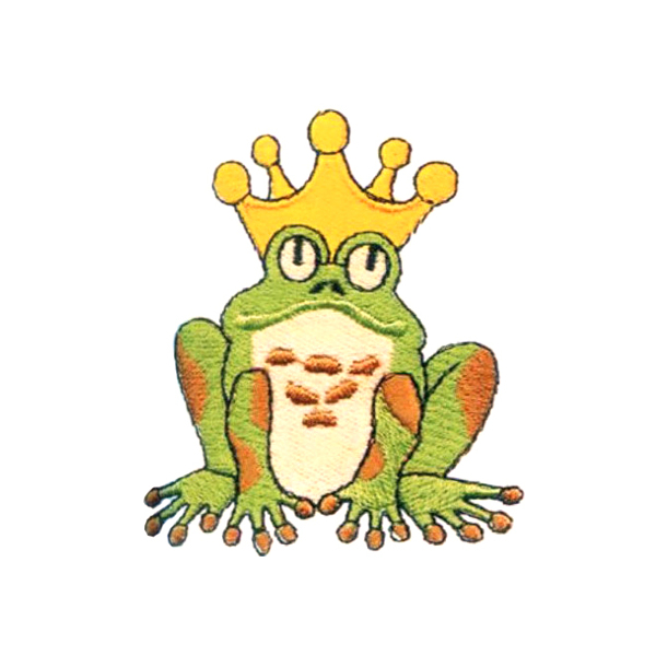 绣花贴布卡通动物青蛙王子免费素材